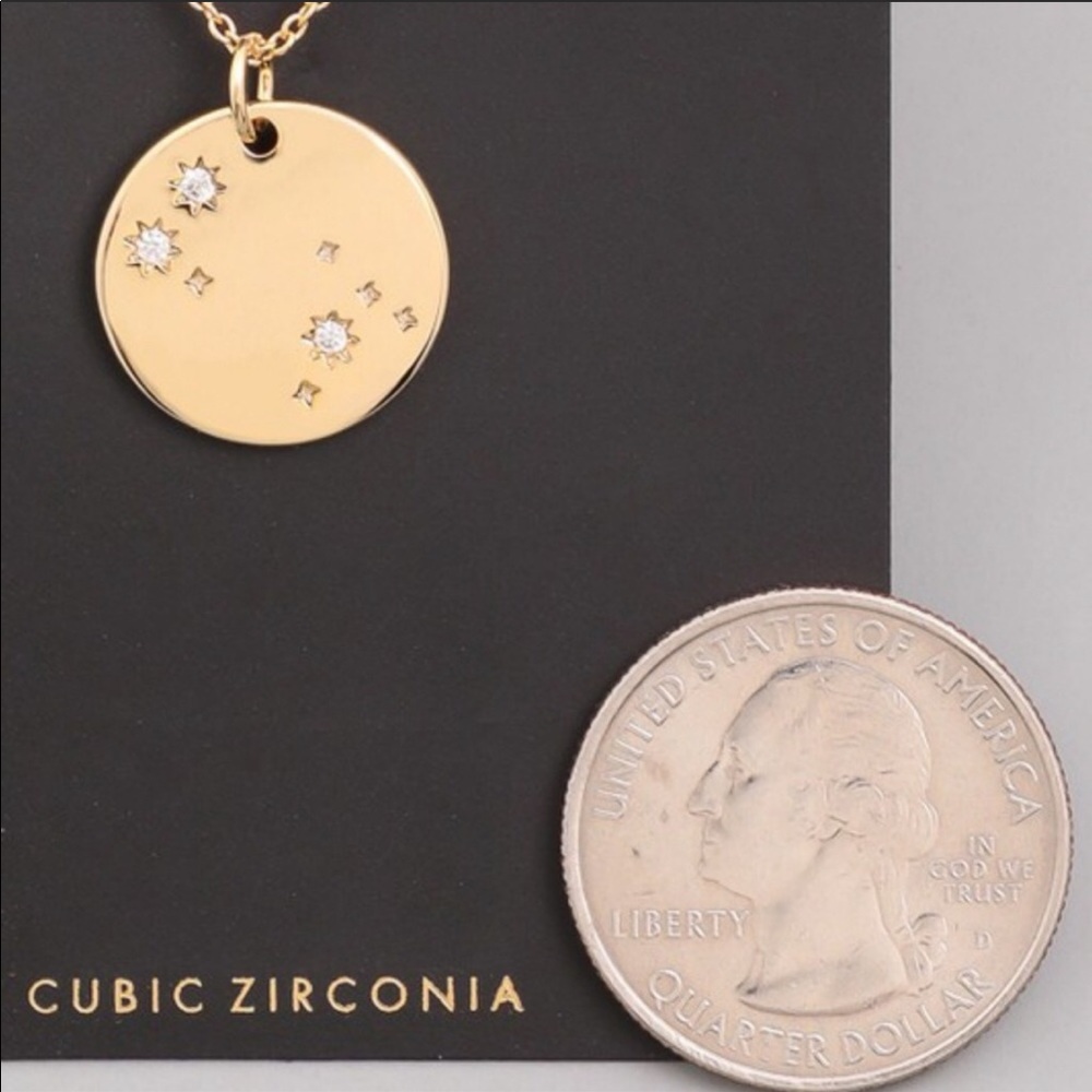 Zodiac necklace dainty delicate pendant Gold - Picture 3 of 3